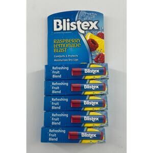 Lot of 5 Blistex Raspberry Lemonade Blast Chapstick SPF 15 Make Up Rare New